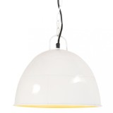 VidaXL Lustră industrială vintage, 25 W, alb, rotund, 31 cm, E27
