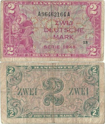1948, 2 deutsche mark ( P-3a ) - Germania foto