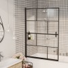 Cabină Duș Negru 100x140 cm Sticlă Securizată ESG vidaXL - Design Modern, Ușor de Montat