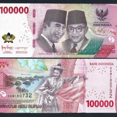Bancnota Indonezia 100.000 Rupii 2022 - P168 UNC