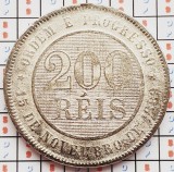 1373 Brazilia 200 Reis 1896 Pedro II km 493 VF