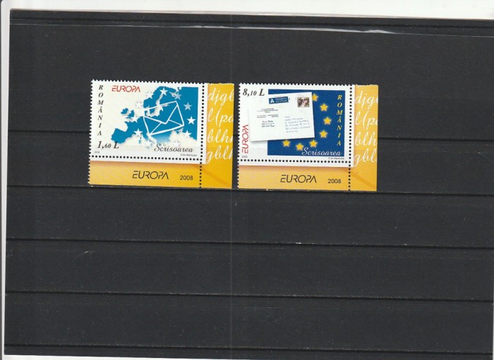 ROMANIA 2008 LP 1802 EUROPA SCRISOAREA SERIE MNH NESTAMPILATA