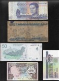 Set 5 bancnote de prin lume adunate (cele din imagini) #365