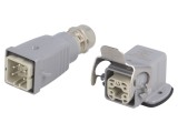 Conector HDC tată + mamă, 5 pini, 16A, 400V - Weidm&uuml;ller
