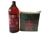 Prep&rsquo;N&rsquo;Shine-Pure Teak Oil &amp; Hand Pad&rsquo;s Mix Abrasive, alb, negru verde, 1000 ml
