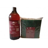 Prep&rsquo;N&rsquo;Shine-Pure Teak Oil &amp; Hand Pad&rsquo;s Mix Abrasive, alb, negru verde, 1000 ml