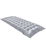 Outsunny Saltea de camping pliabilă 8 cm cu husă antiderapantă și chingi pentru camping 200 x 80 cm Gri deschis | Aosom Romania