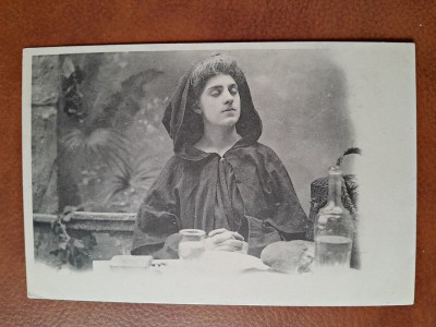 Carte postala, reculegere, inceput de secol XX foto