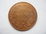 ROMANIA - 10 BANI 1867 WATT, CAROL I , L14.61