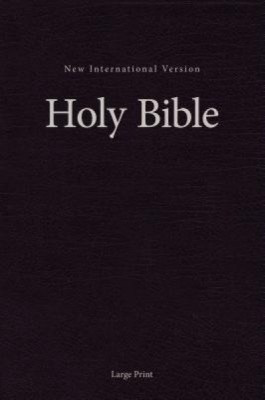 NIV, Single-Column Pew and Worship Bible, Large Print, Hardcover, Black foto