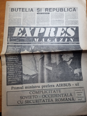 ziarul expres magazin 31 august-6 septembrie 1990-sorin cartu,mircea luceascu foto