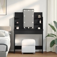 vidaXL Masă de Machiaj Stejar negru 96 x 40 x 142 cm Lemn compozit 862109 foto