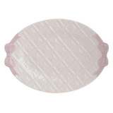 Platou White Pink ceramica 29 x 21 cm, Inart