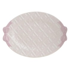 Platou White Pink ceramica 29 x 21 cm