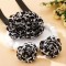 Set colier Leopard Alb