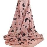 Cumpara ieftin Sal Lessie din bumbac si viscoza roz