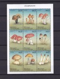 Mini-coală 9 Timbre Republica Centrafricană - Tematica Ciuperci (Champignons), Amanita, Boletus - MNH -GB