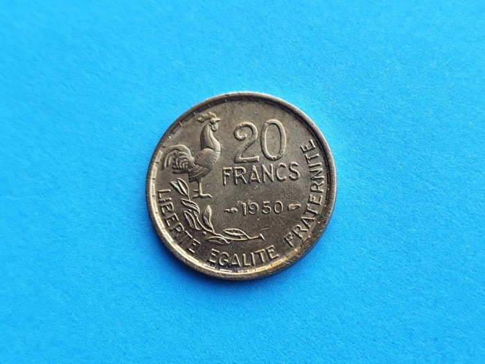 20 Francs 1950 Franta-stare buna-in realitate arata bine!