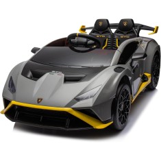 Masinuta electrica cu functie drift Lamborghini Huracan STO, putere 220W, 12V Premium, Gri