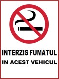 Placuta interzis fumatul in acest vehicul