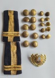 Lot Militaria RSR Original - Grade, Nasturi și Emblemă RSR - NOI (Stoc Vechi