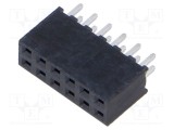 Conector şiruri pini mamă PIN 12 2mm gold flash THT soclu SAMTEC