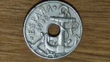 Spania -moneda de colectie rara- 50 centimos 1949 an unic - design superb ancora
