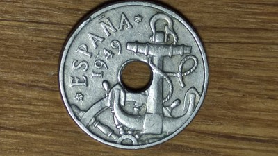 Spania -moneda de colectie rara- 50 centimos 1949 an unic - design superb ancora foto