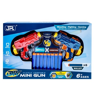 Set 2 pistoale demontabile cu gloante si tinta, 7Toys foto