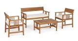 Cumpara ieftin Set mobilier gradina 4 piese Noemi 115x55x77 cm, 63x55x77 cm, 80x50x40 cm
