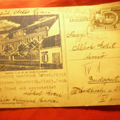 Carte Postala ilustrata Ungaria Szarvas - Scoala 1950
