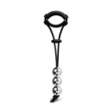 Inel penis Triple Balls Black