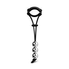 Inel penis Triple Balls Black