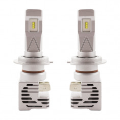 Set 2 Becuri Auto LED H7 pentru Faruri, 12-24V, 4000 Lumeni Super White, Utilizare Off-Road