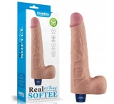Vibrator Realist REAL SOFTEE, 10 Moduri Vibratii, TPE, Natural, 25.3 cm