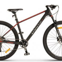 Bicicleta Mountain Bike CARPAT PRO CARBON C275C, Roti 27.5inch, Schimbator spate A7 L-TW00 10 viteze, Frane Hidraulice Disc, Cadru Carbon (Negru/Rosu)