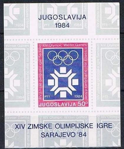 Iugoslavia 1983 - Jocurile Olimpice Sarajevo, colita neuzata