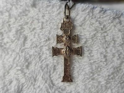 argint RUSIA MEDALION CRUCE CRUCIFIX de colectie VECHI superb UNIC + Lant argint foto