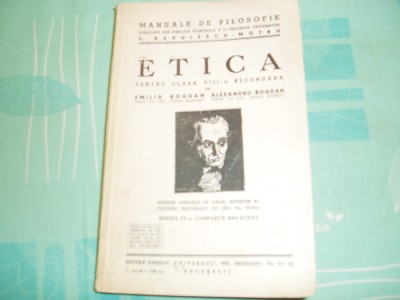 Emilia Bogdan, Alexandru Bogdan - Etica pentru clasa a VIII-a secundară foto