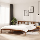 Cadru de pat Super King, maro miere, 180x200 cm, lemn masiv, vidaXL
