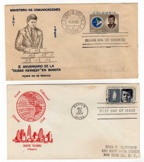 FDC USA COLOMBIA LOT 2 BUC JOHN FITZGERALD KENNEDY foto