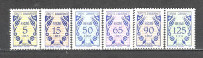 Turcia.1984 Timbre de serviciu-Ornamente ST.169