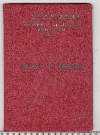 bnk div UTM - Carnet de membru - 1955