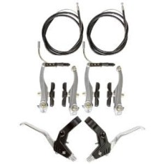 Set complet frana V-Brake, manete aluminiu