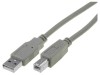 Cablu USB 2.0 A la B 1,5m Gri, VCOM