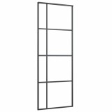 Cumpara ieftin Usa glisanta, negru, 76x205 cm, sticla ESG si aluminiu