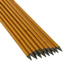 Set 25 araci/suport pentru rosii, castraveti, fasole, metal + PVC, maro, 210x1.6 cm, Artool foto