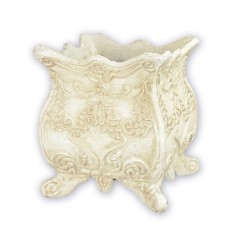 Ghiveci pentru flori din fonta antik white NH-62
