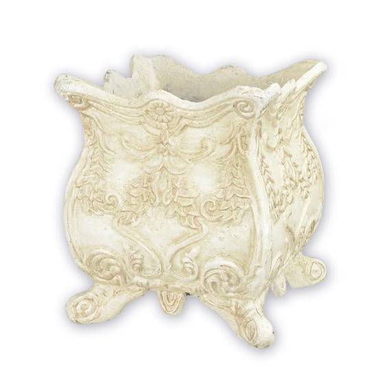 Ghiveci pentru flori din fonta antik white NH-62