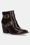 Answear Lab botine femei, culoarea maro, cu toc drept
